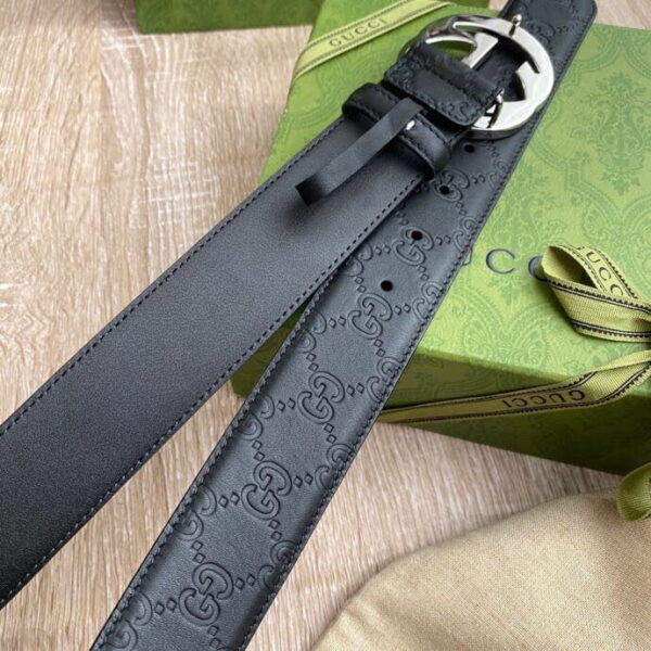 1:1 Replica Gucci Signature  Belt Black For Women, Women Belt 411924 CWC1N 1000