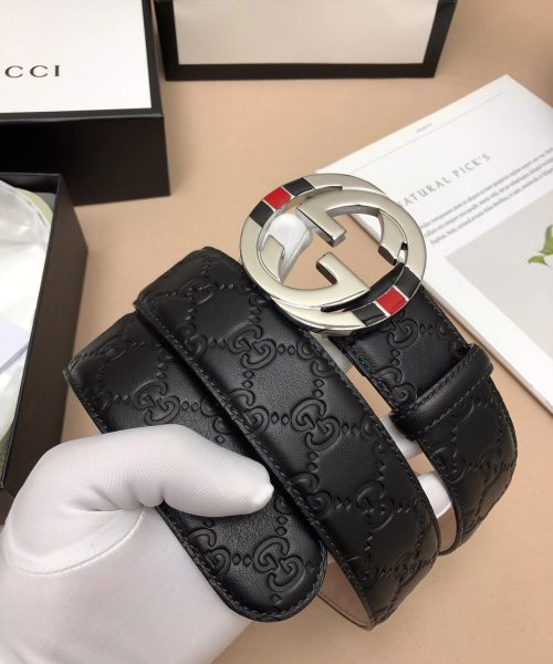 1:1 Replica Gucci Signature Belt Black For Women, Women Belt 411924 CWC1N 1000