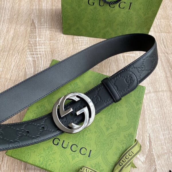 1:1 Replica Gucci Signature  Belt Black For Women, Women Belt 411924 CWC1N 1000