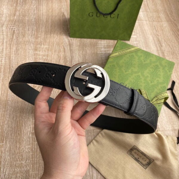 1:1 Replica Gucci Signature  Belt Black For Women, Women Belt 411924 CWC1N 1000