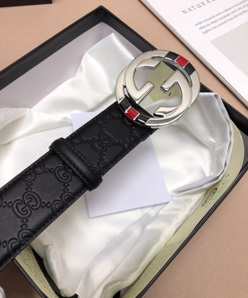 1:1 Replica Gucci Signature Belt Black For Women, Women Belt 411924 CWC1N 1000