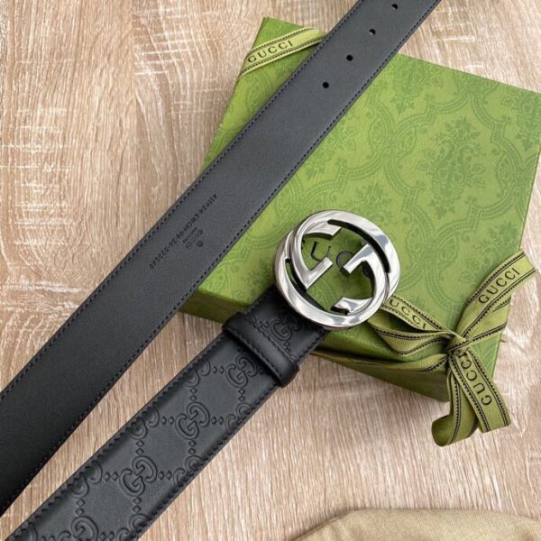 1:1 Replica Gucci Signature  Belt Black For Women, Women Belt 411924 CWC1N 1000