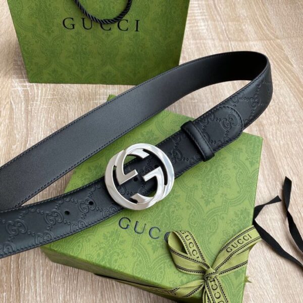 1:1 Replica Gucci Signature  Belt Black For Women, Women Belt 411924 CWC1N 1000