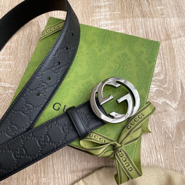 1:1 Replica Gucci Signature  Belt Black For Women, Women Belt 411924 CWC1N 1000