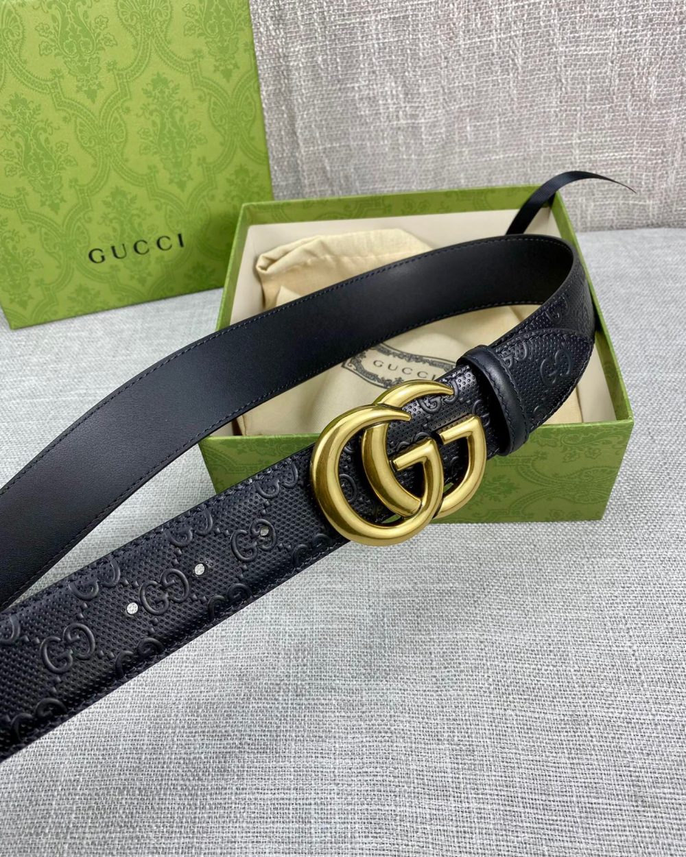 1:1 Replica Gucci Signature Belt Black For Women, Women Belt