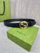 1:1 Replica Gucci Signature Belt Black For Women, Women Belt