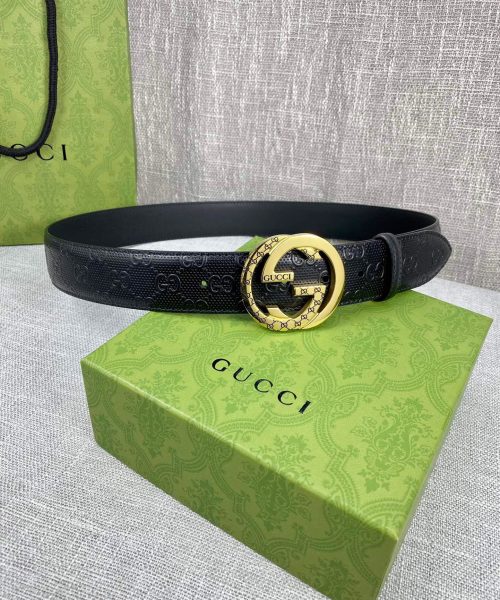1:1 Replica Gucci Signature Belt Black For Women, Women Belt