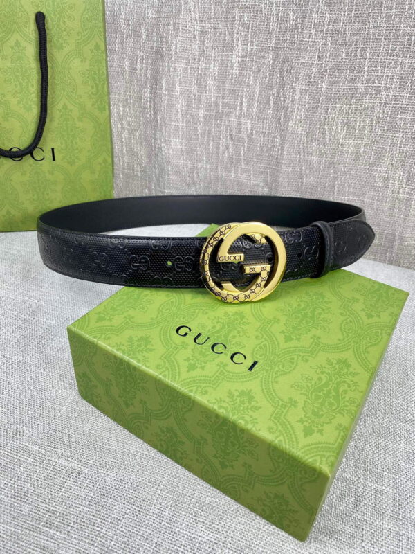 1:1 Replica Gucci Signature Belt Black For Women, Women Belt