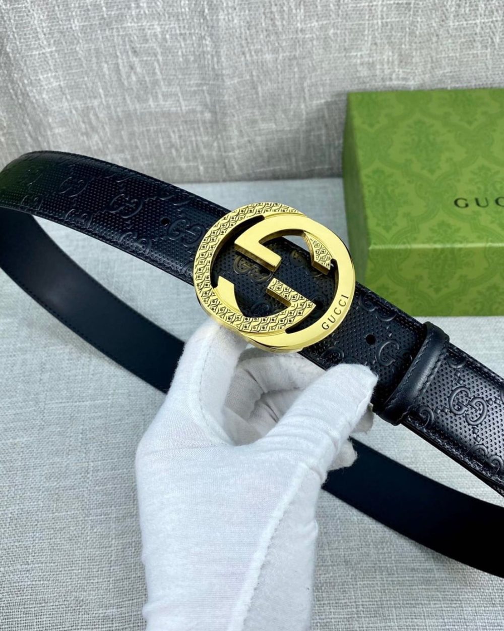 1:1 Replica Gucci Signature Belt Black For Women, Women Belt