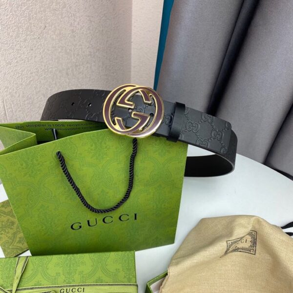 1:1 Replica Gucci Signature Belt Black For Women, Women Belt