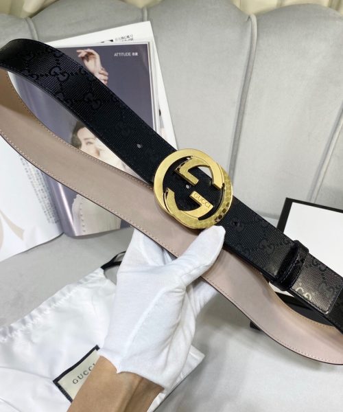 1:1 Replica Gucci Signature Belt Black For Women, Women Belt