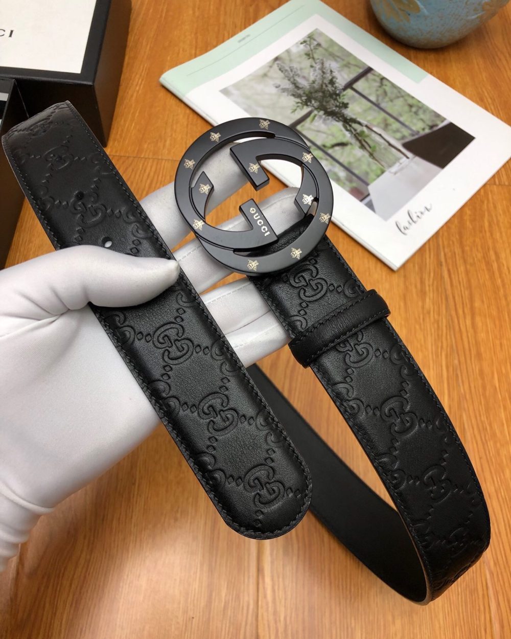 1:1 Replica Gucci Signature Belt Black For Women, Women Belt