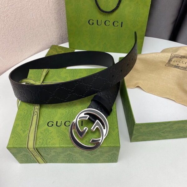 1:1 Replica Gucci Signature Belt Black For Women, Women Belt