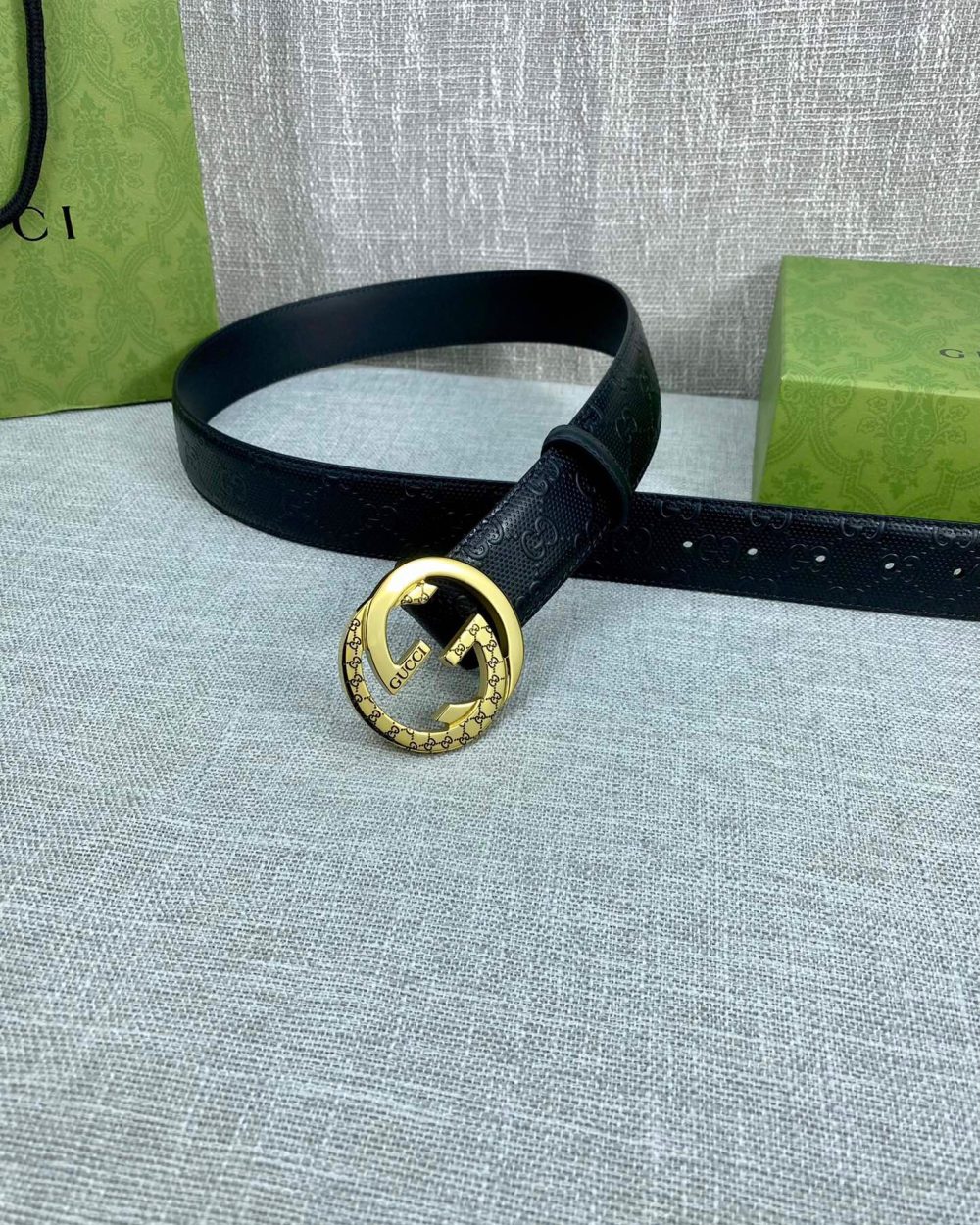 1:1 Replica Gucci Signature Belt Black For Women, Women Belt