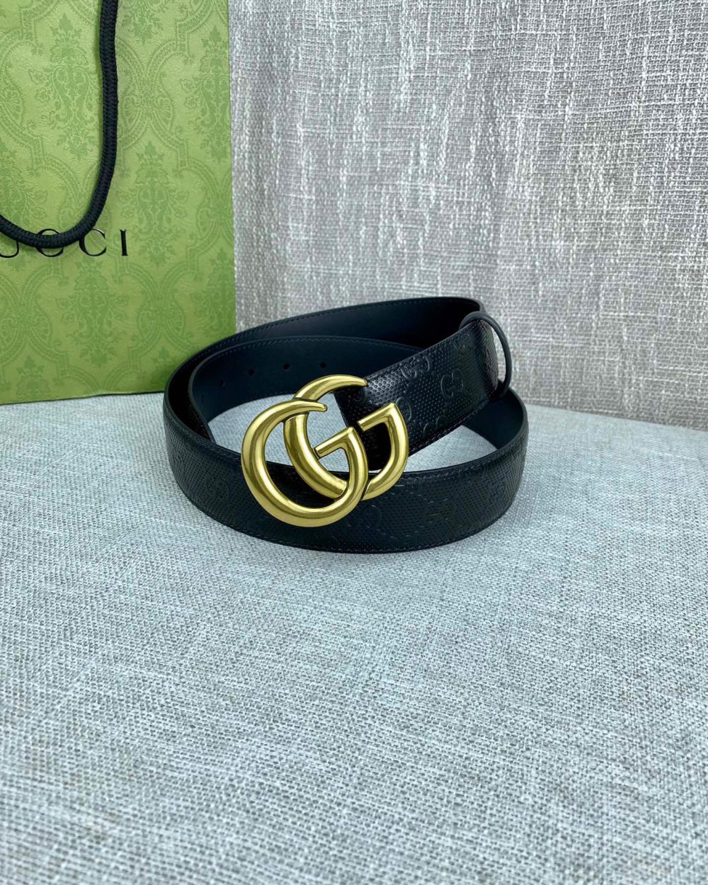 1:1 Replica Gucci Signature Belt Black For Women, Women Belt