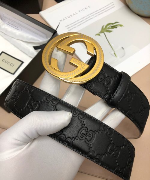1:1 Replica Gucci Signature Belt Black For Women, Women Belt