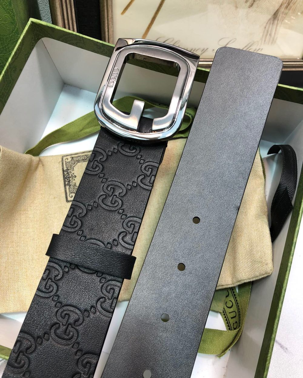1:1 Replica Gucci Signature Belt Black For Women, Women Belt