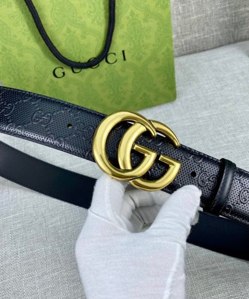 1:1 Replica Gucci Signature Belt Black For Women, Women Belt