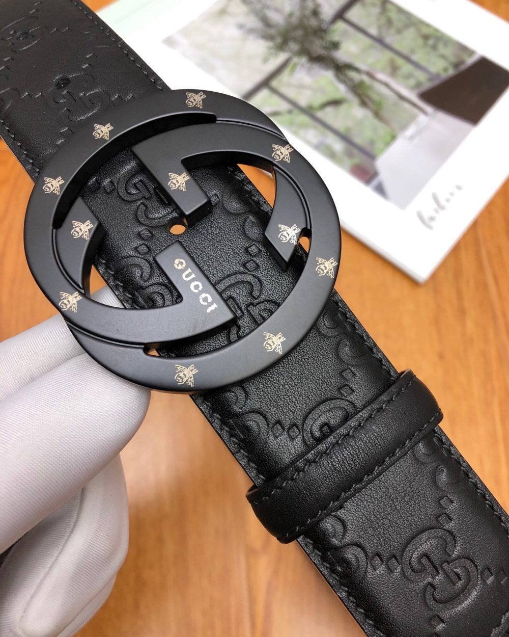 1:1 Replica Gucci Signature Belt Black For Women, Women Belt
