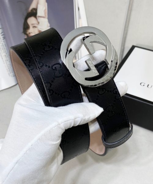 1:1 Replica Gucci Signature Belt Black For Women, Women Belt