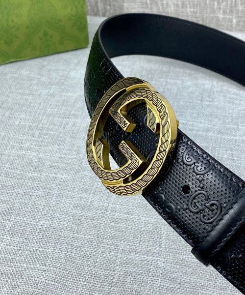 1:1 Replica Gucci Signature Belt Black For Women, Women Belt