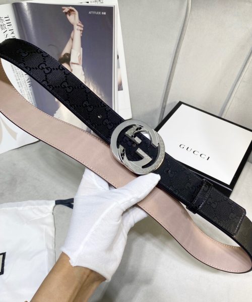 1:1 Replica Gucci Signature Belt Black For Women, Women Belt