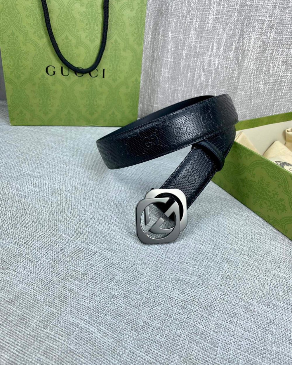 1:1 Replica Gucci Signature Belt Black For Women, Women Belt