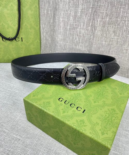 1:1 Replica Gucci Signature Belt Black For Women, Women Belt
