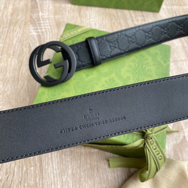 1:1 Replica Gucci Signature Belt Black GG, Women Belt 411924