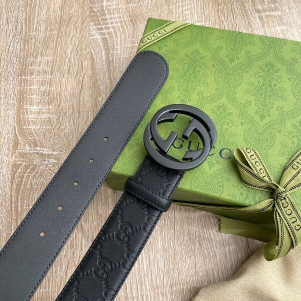 1:1 Replica Gucci Signature Belt Black GG, Women Belt 411924