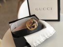 1:1 Replica Gucci Signature Belt Black/Cream GG, Women Belt 370543