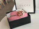1:1 Replica Gucci Signature Belt Pink/Cream GG, Women Belt 370543
