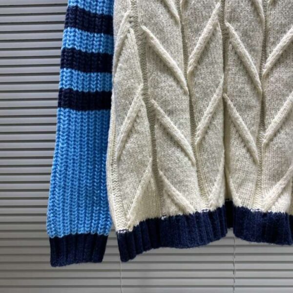 Gucci Sleeves Knitted Sweatshirt Blue For Men
