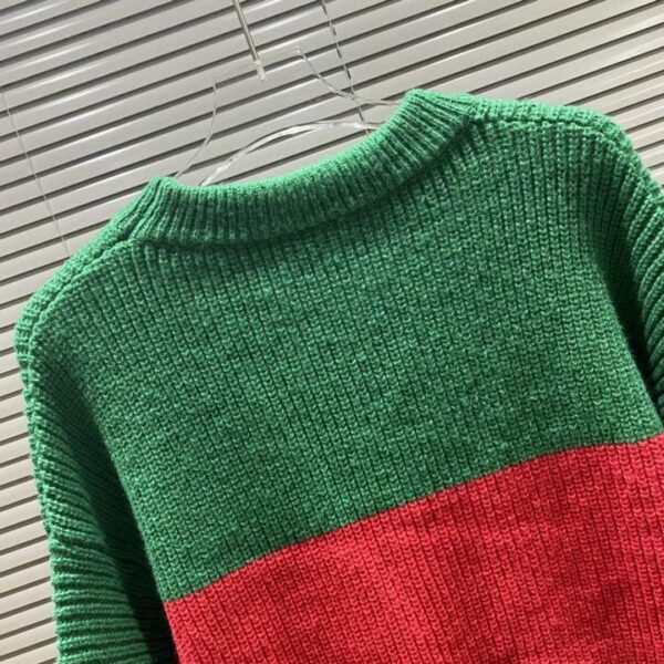 Gucci Sleeves Knitted Sweatshirt Green For Men