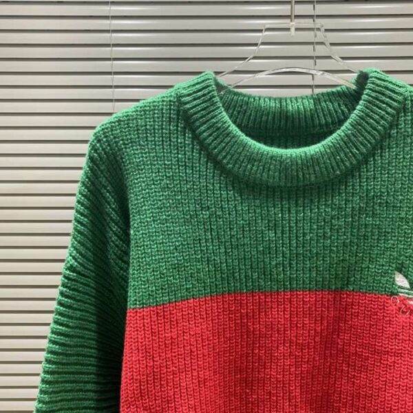 Gucci Sleeves Knitted Sweatshirt Green For Men
