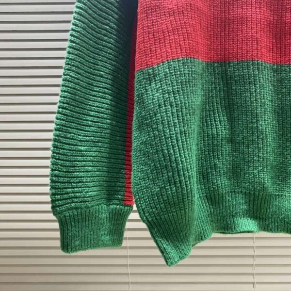 Gucci Sleeves Knitted Sweatshirt Green For Men