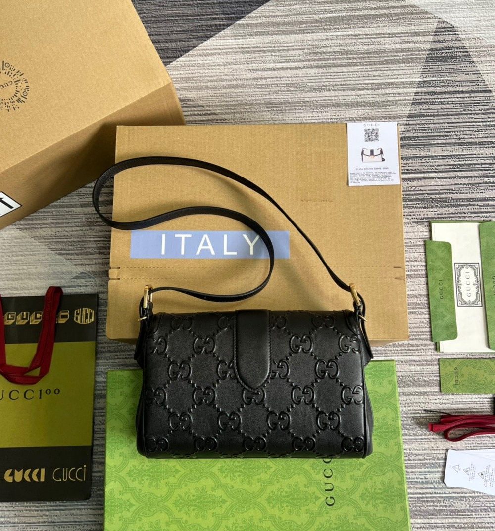 1:1 Replica Gucci Small GG Top Handle Bag Black For Women, Women's Bags 17.7in/19cm GG‎ 675791 UD9AG 1000