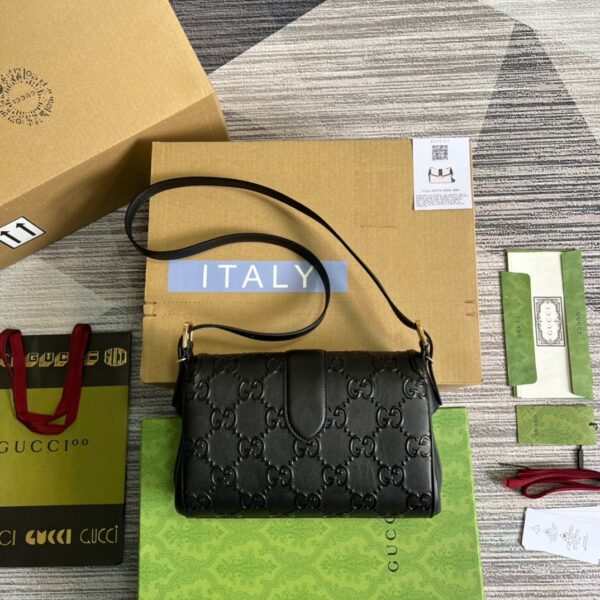 1:1 Replica Gucci Small GG Top Handle Bag Black For Women, Women's Bags 17.7in/19cm GG‎ 675791 UD9AG 1000