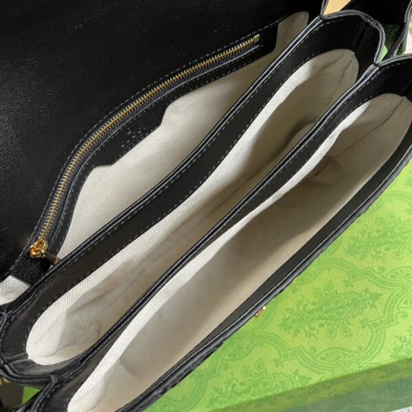 1:1 Replica Gucci Small GG Top Handle Bag Black For Women, Women's Bags 17.7in/19cm GG‎ 675791 UD9AG 1000