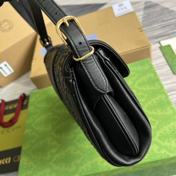 1:1 Replica Gucci Small GG Top Handle Bag Black For Women, Women's Bags 17.7in/19cm GG‎ 675791 UD9AG 1000