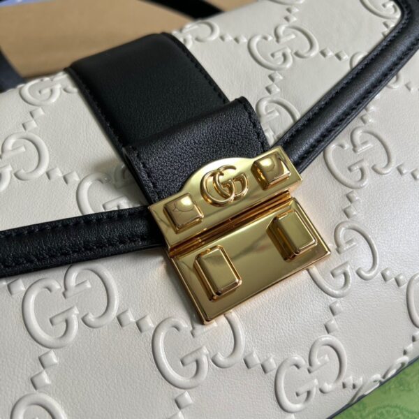 1:1 Replica Gucci Small GG Top Handle Bag White For Women, Women's Bags 17.7in/19cm GG ‎675791 UD9AX 9099