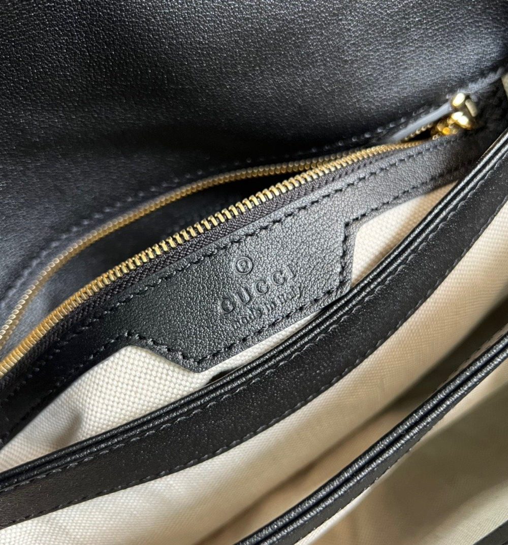 1:1 Replica Gucci Small GG Top Handle Bag White For Women, Women's Bags 17.7in/19cm GG ‎675791 UD9AX 9099