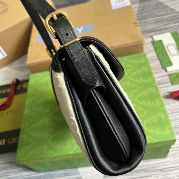 1:1 Replica Gucci Small GG Top Handle Bag White For Women, Women's Bags 17.7in/19cm GG ‎675791 UD9AX 9099