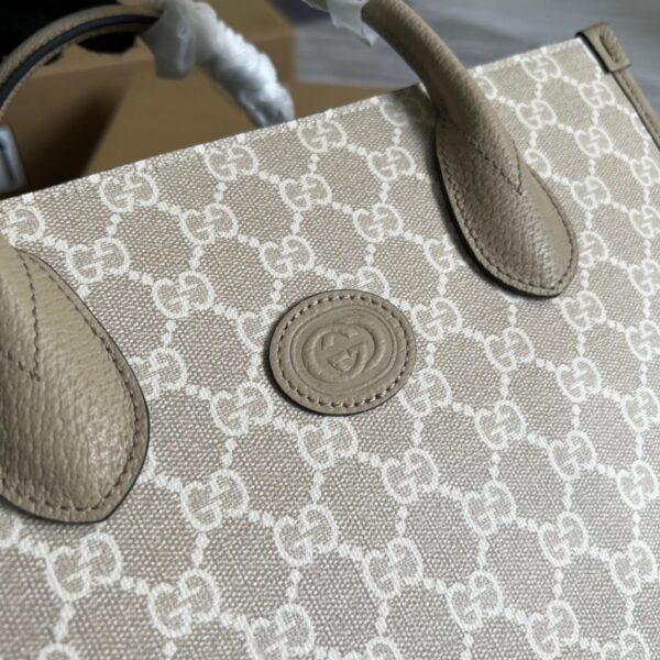 1:1 Replica Gucci Small Tote Bag With Interlocking G Beige For Women, Women's Bags 12.2in/31cm GG ‎659983 UULBT 9683