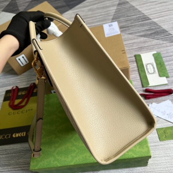 1:1 Replica Gucci Small Tote Bag With Interlocking G Beige For Women, Women's Bags 12.2in/31cm GG ‎659983 UULBT 9683