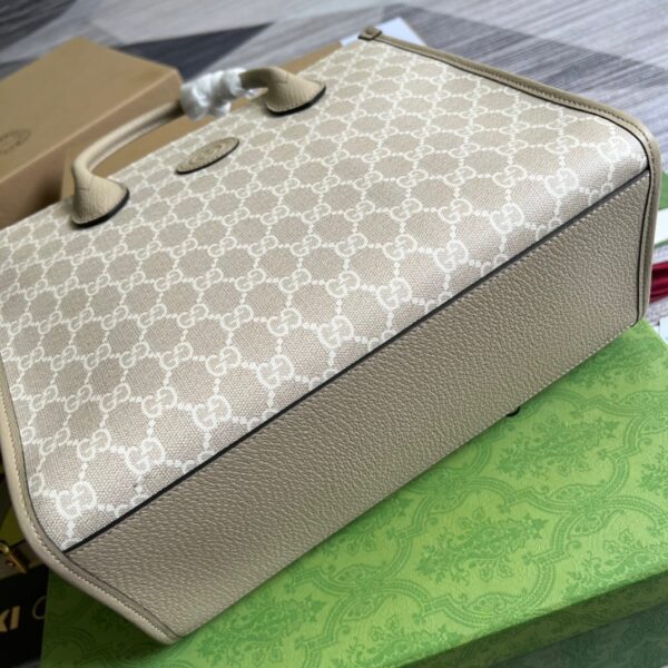 1:1 Replica Gucci Small Tote Bag With Interlocking G Beige For Women, Women's Bags 12.2in/31cm GG ‎659983 UULBT 9683