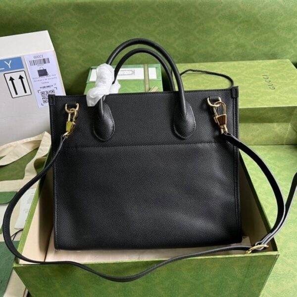 1:1 Replica Gucci Small tote With Gucci Logo Black For Women 12.4in/31.5cm GG 674822 0E8IG 1000