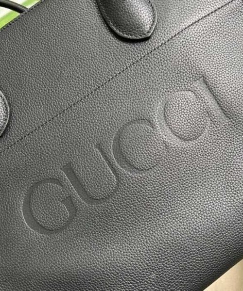 1:1 Replica Gucci Small tote With Gucci Logo Black For Women 12.4in/31.5cm GG 674822 0E8IG 1000