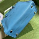 1:1 Replica Gucci Small tote With Gucci Logo Blue For Women 12.4in/31.5cm GG 674822 0E8IG 4432