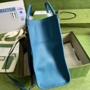 1:1 Replica Gucci Small tote With Gucci Logo Blue For Women 12.4in/31.5cm GG 674822 0E8IG 4432